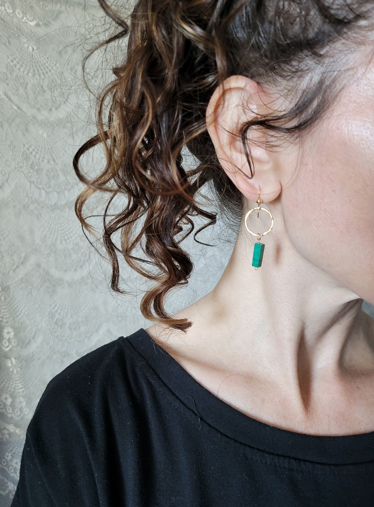 Malachite Earrings