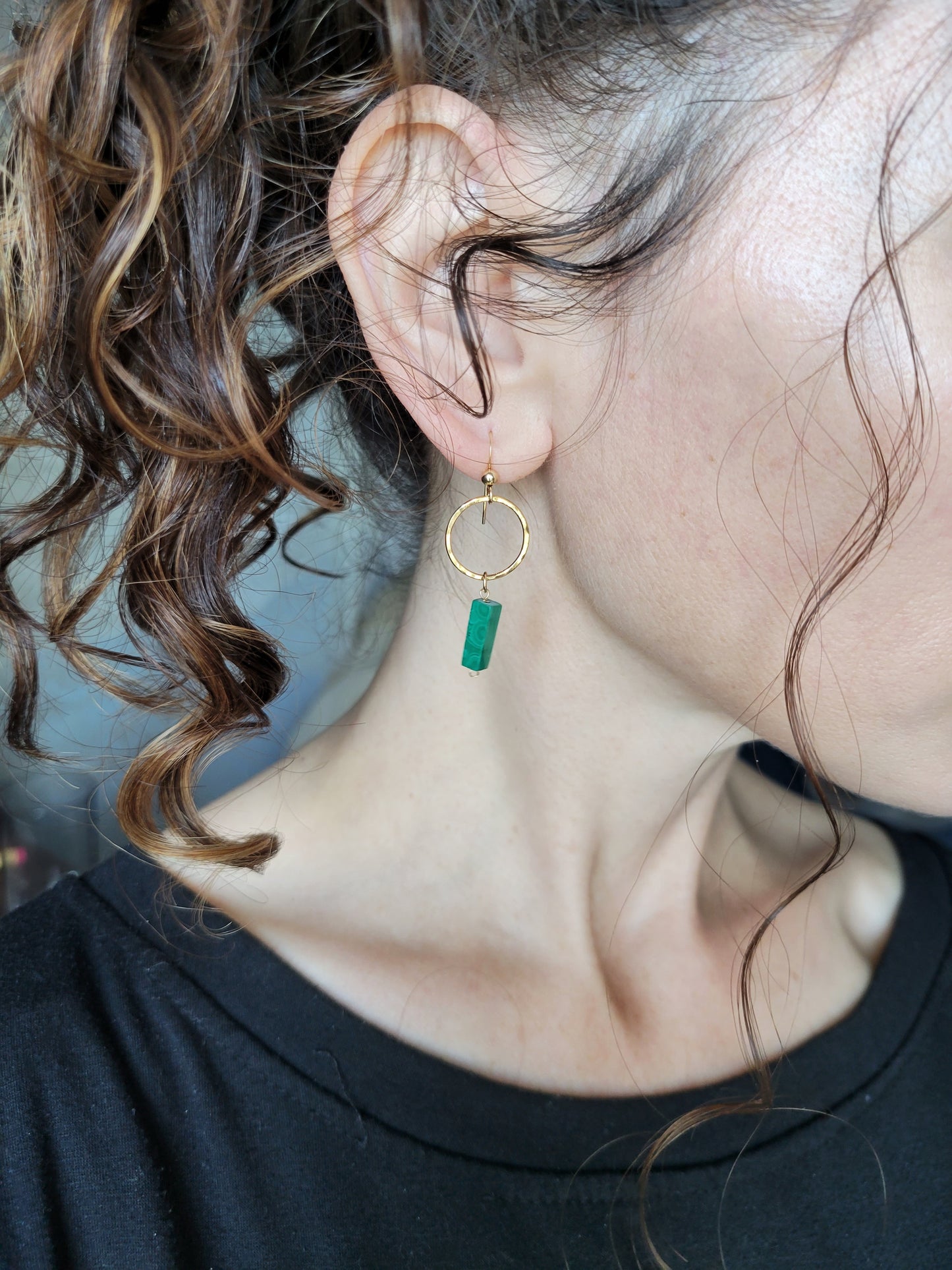 Malachite Earrings