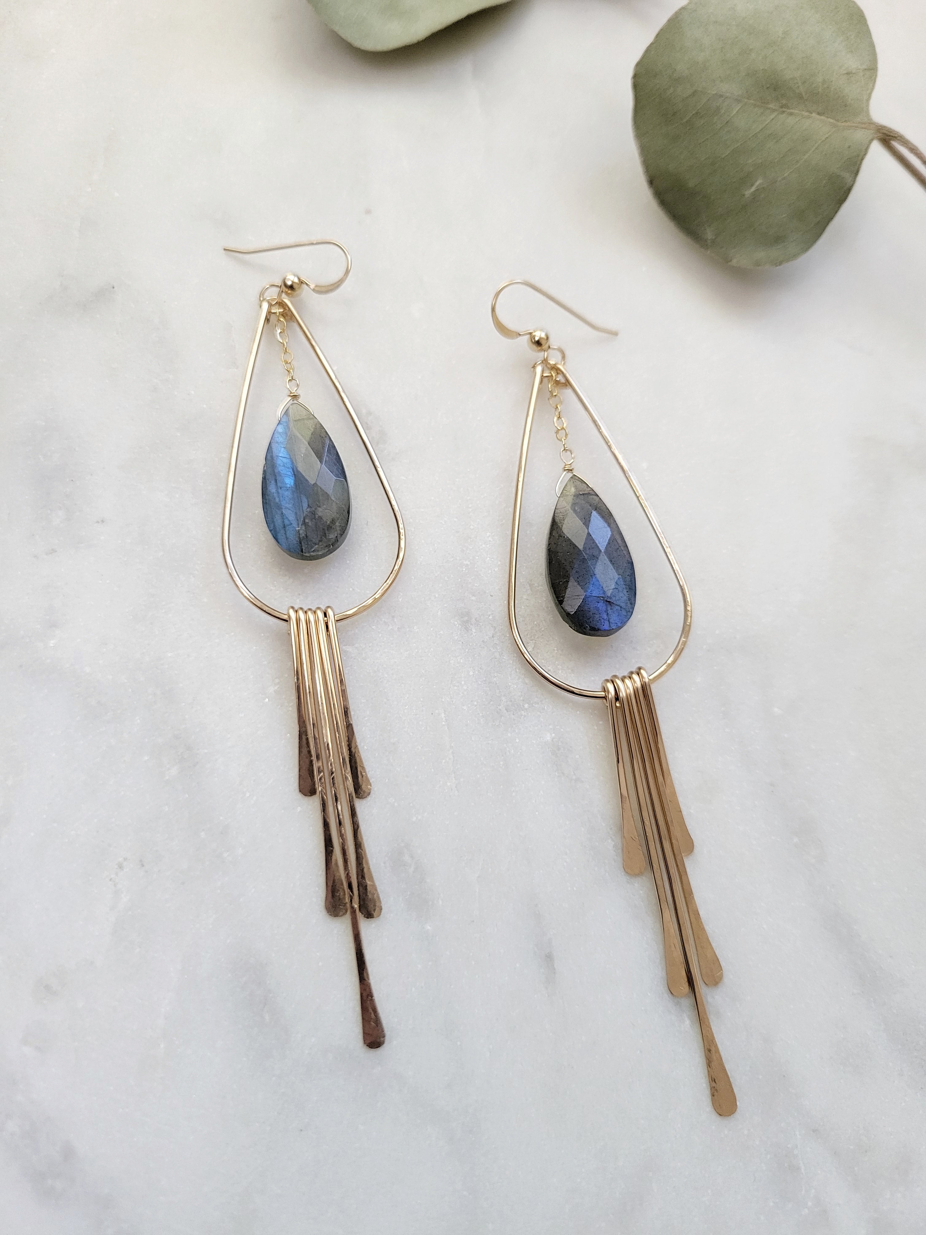 Blue on sale labradorite earrings