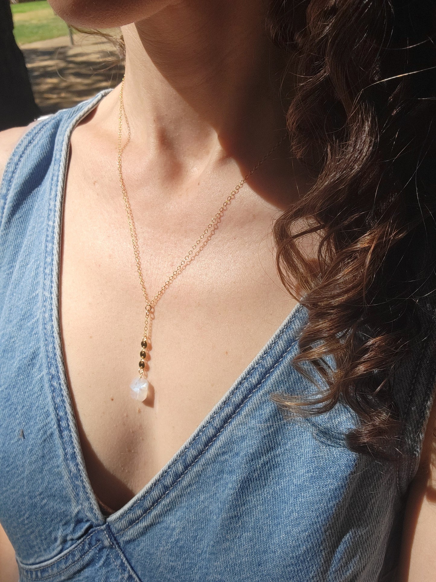 Moonstone Sand dollar Necklace