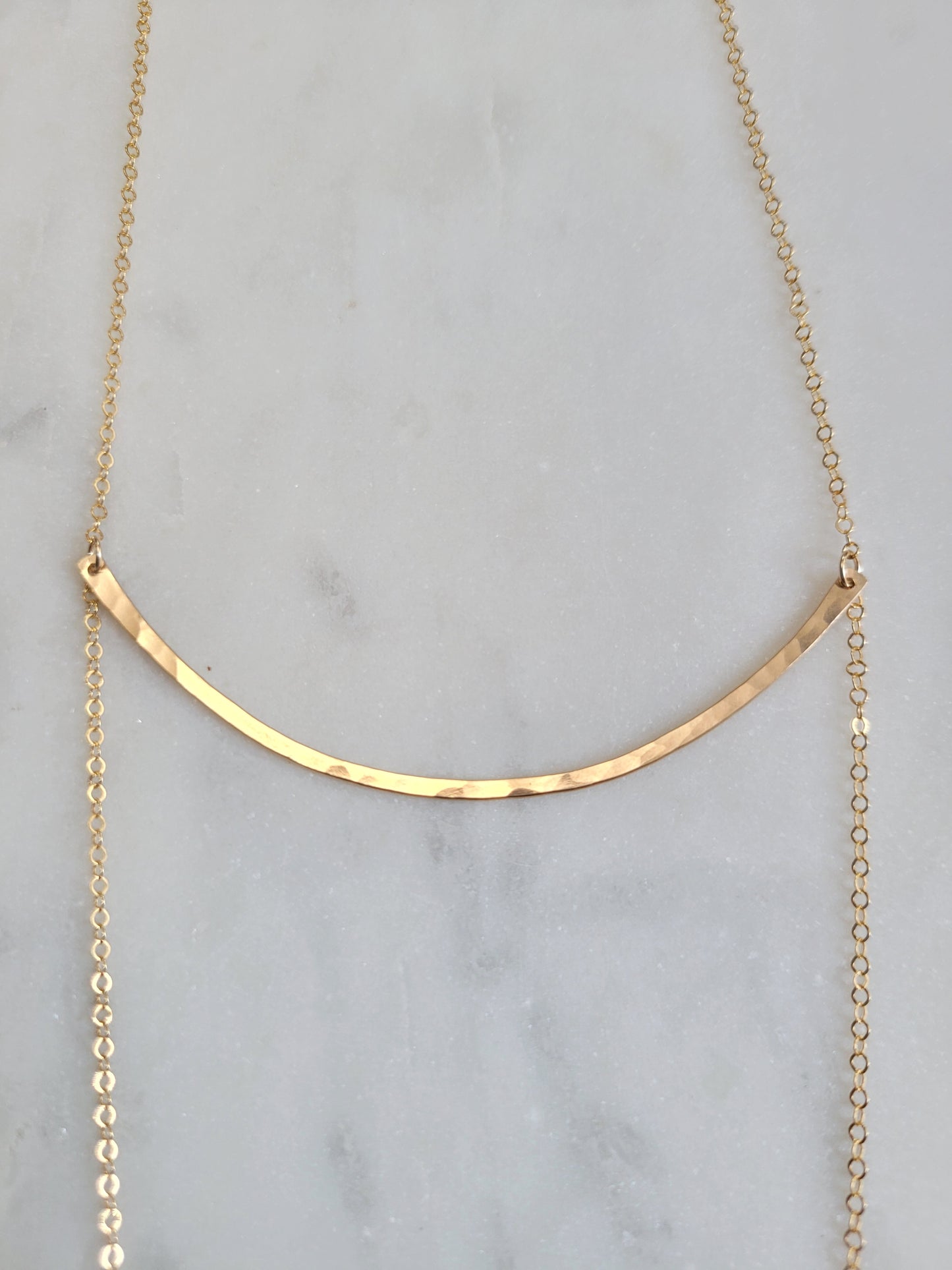 Long Curved Bar Necklace