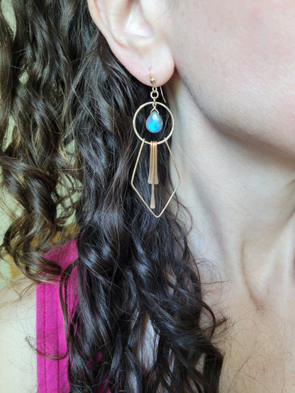 Stella Earrings in Labradorite