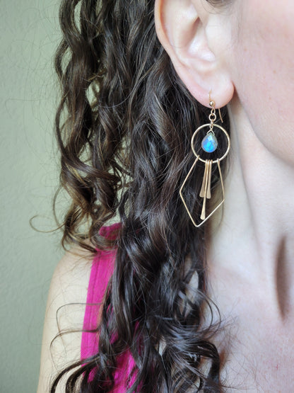 Stella Earrings in Labradorite