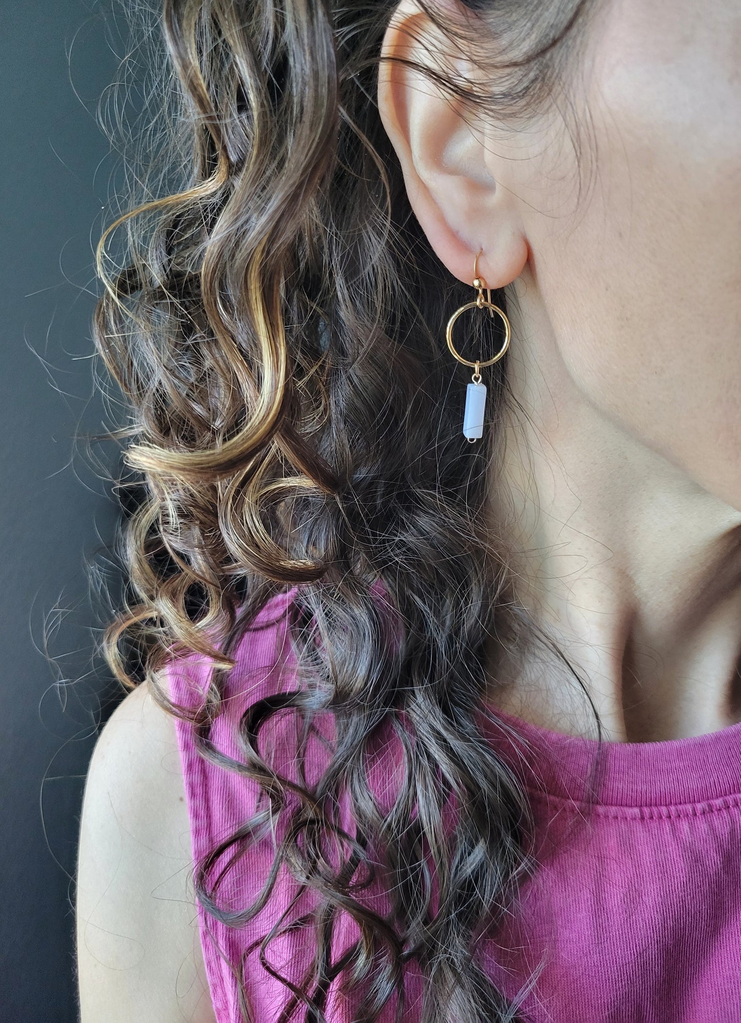 Blue Lace Agate Earrings