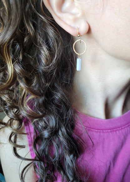 Blue Lace Agate Earrings