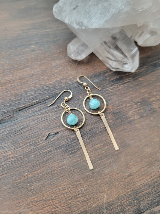 Nova Earrings Amazonite