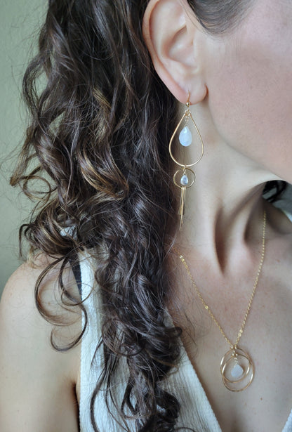 Moonstone Goddess Earrings