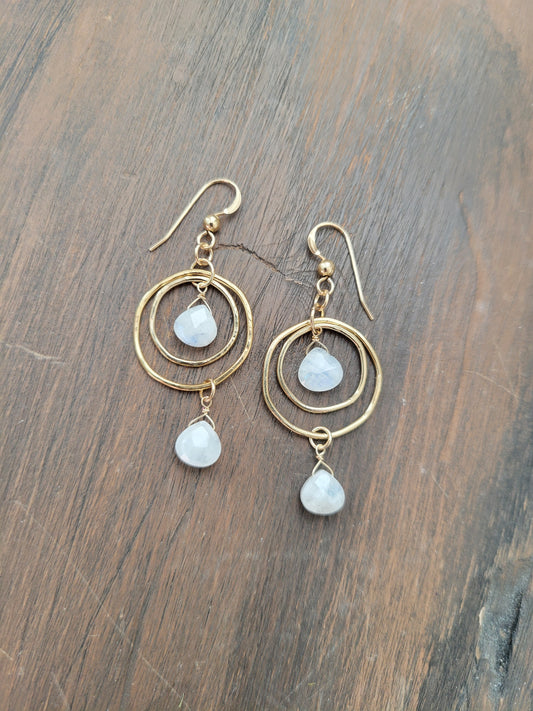 Full Moon-Stone Earrings