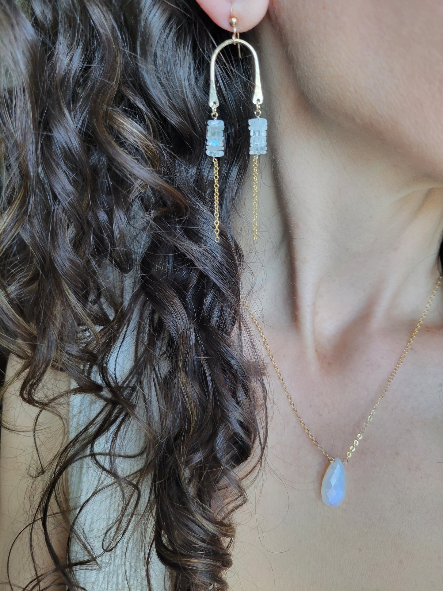 Moonstone Dangle Earrings