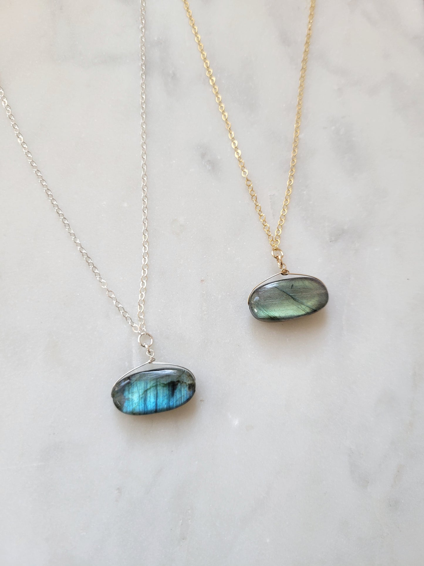 Labradorite Bar Necklace