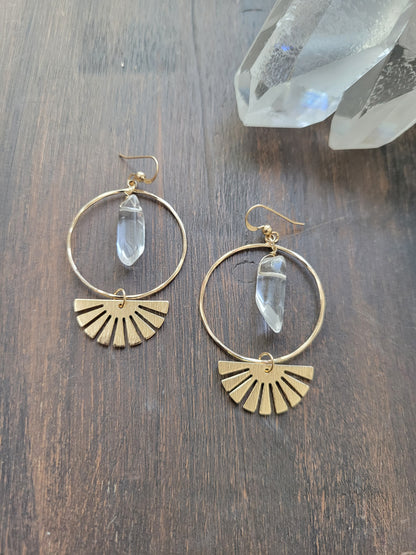 Rays of Sunshine Quartz Earrings