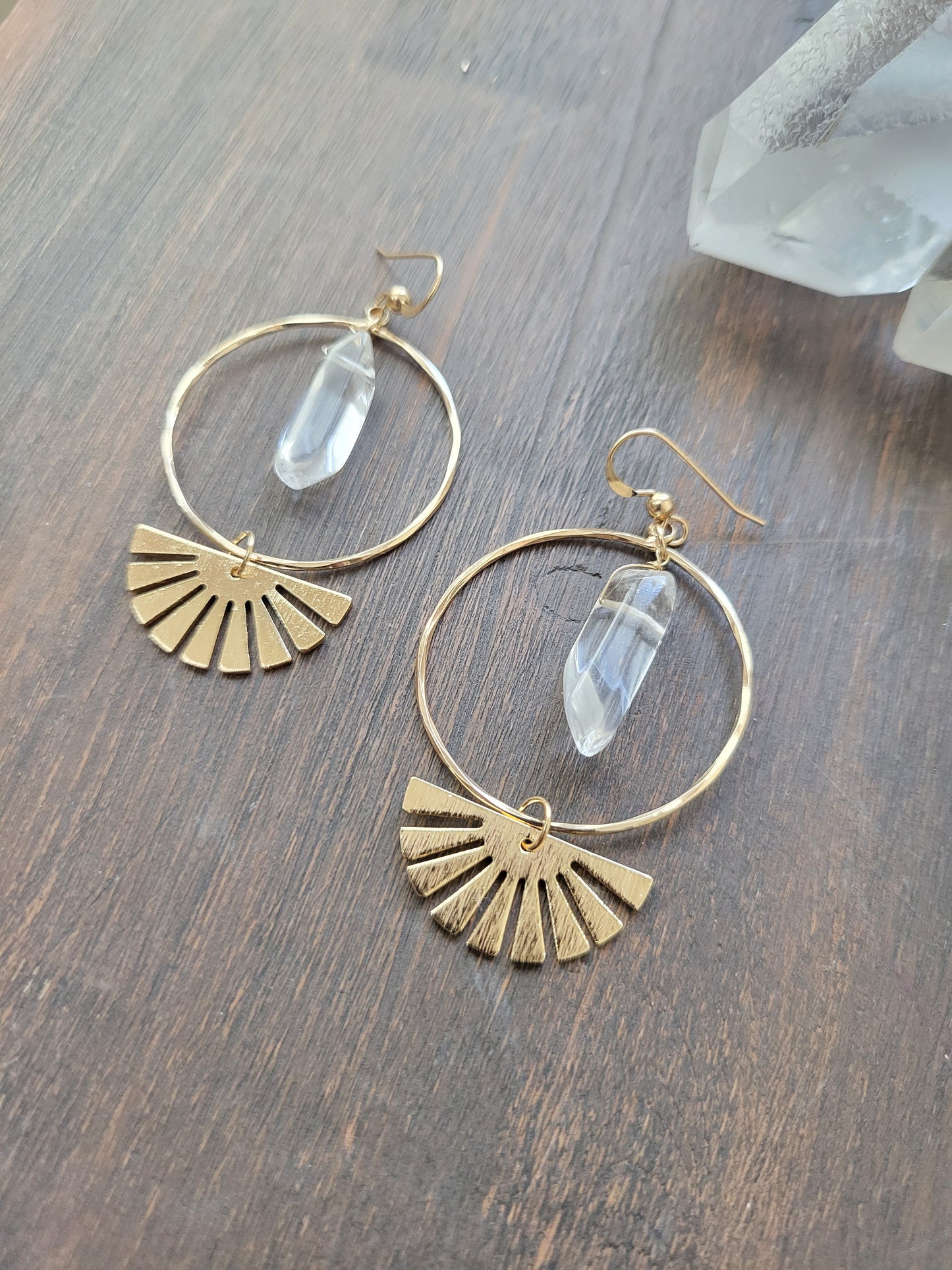 Rays of Sunshine Quartz Earrings