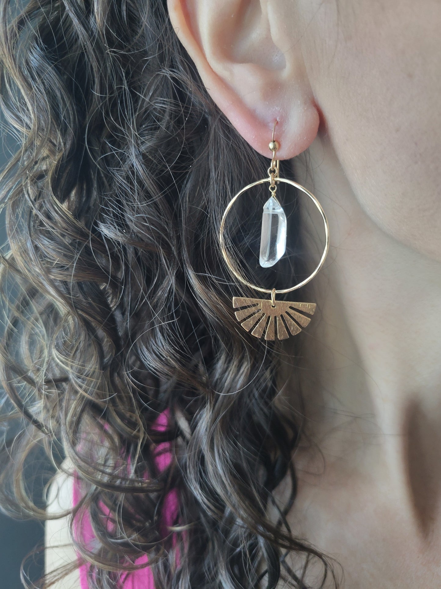 Rays of Sunshine Quartz Earrings