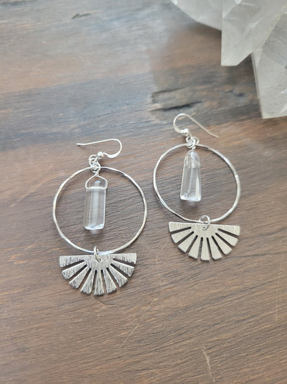 Rays of Sunshine Quartz Earrings