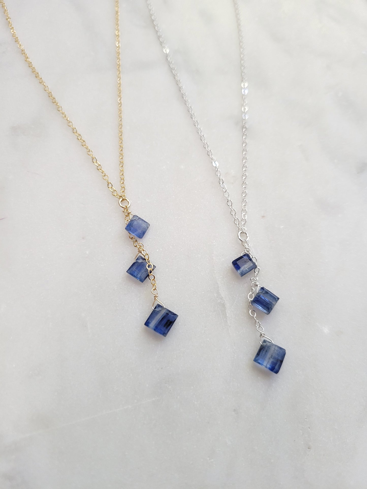 Blue Kyanite Y Necklace