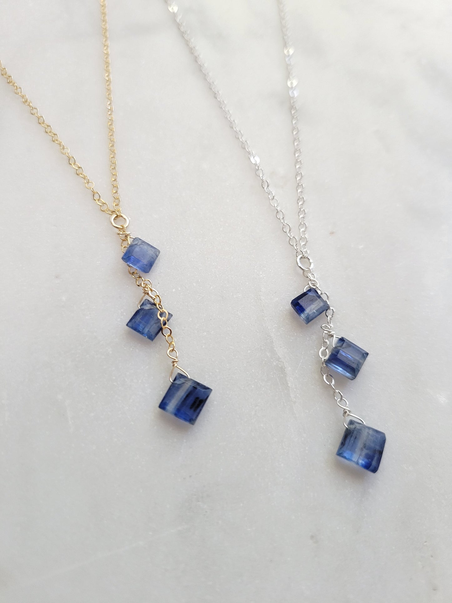 Blue Kyanite Y Necklace