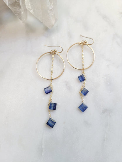 Evening Bloom Kyanite Earrings