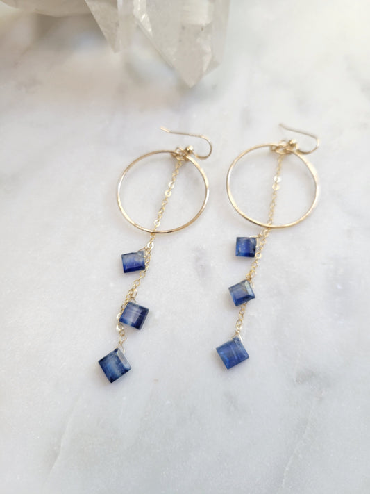 Evening Bloom Kyanite Earrings