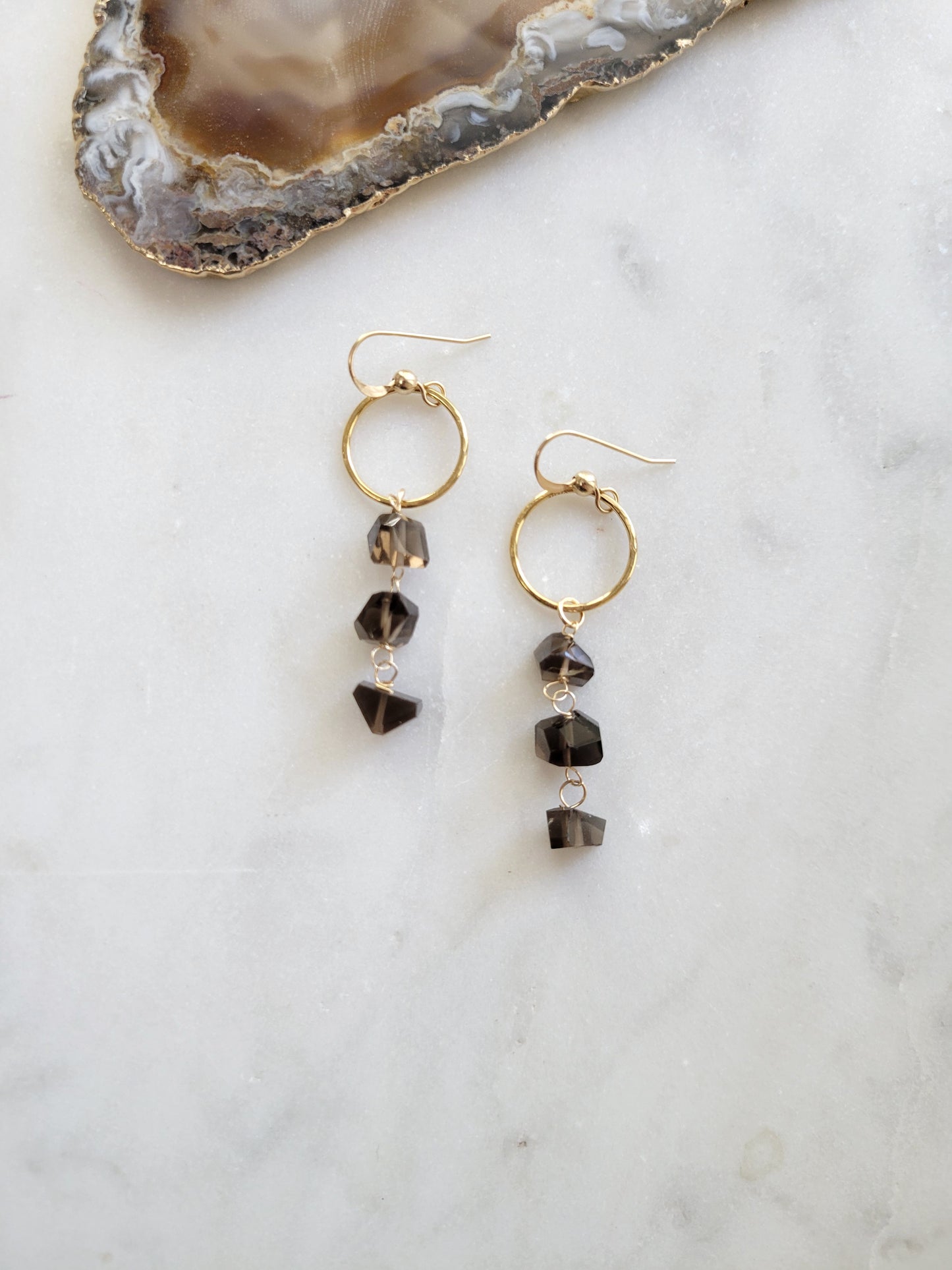 Smoky Quartz Dangle Earrings