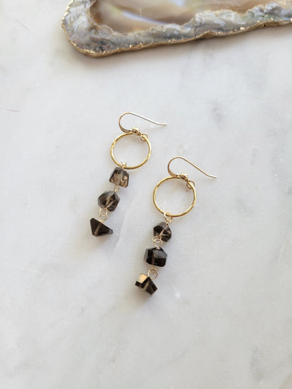 Smoky Quartz Dangle Earrings