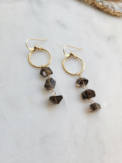 Smoky Quartz Dangle Earrings