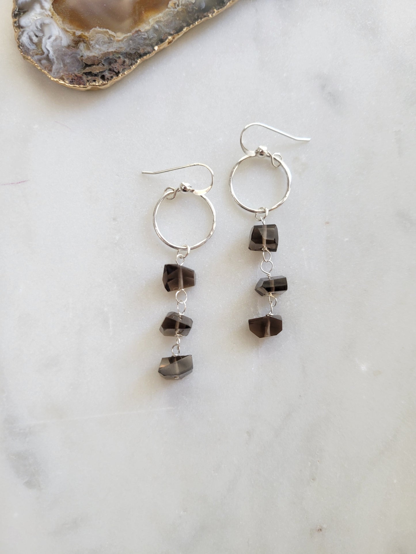 Smoky Quartz Dangle Earrings