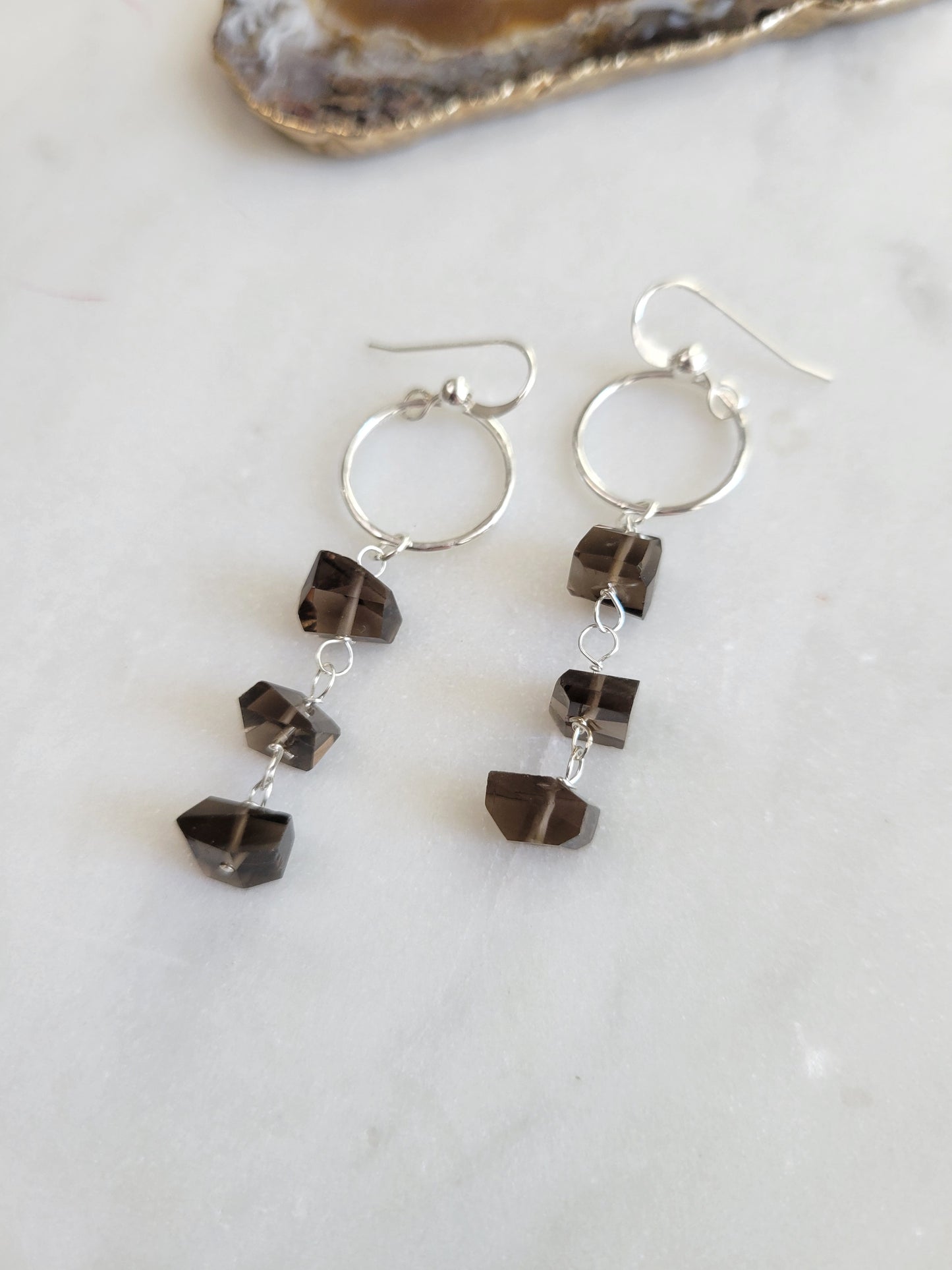 Smoky Quartz Dangle Earrings