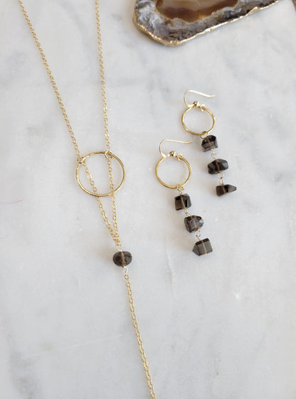 Smoky Quartz Dangle Earrings