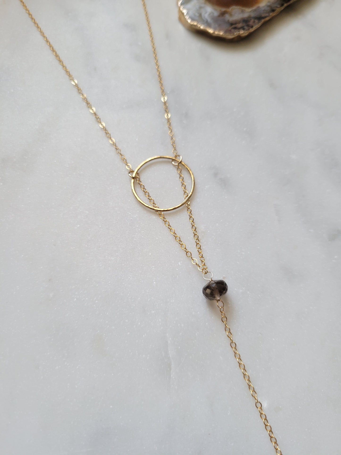 Smoky Quartz Y Necklace