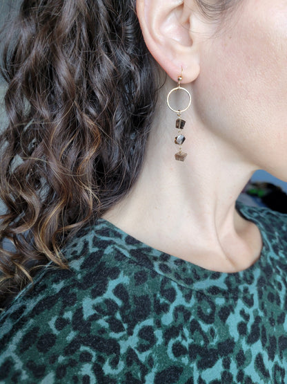 Smoky Quartz Dangle Earrings