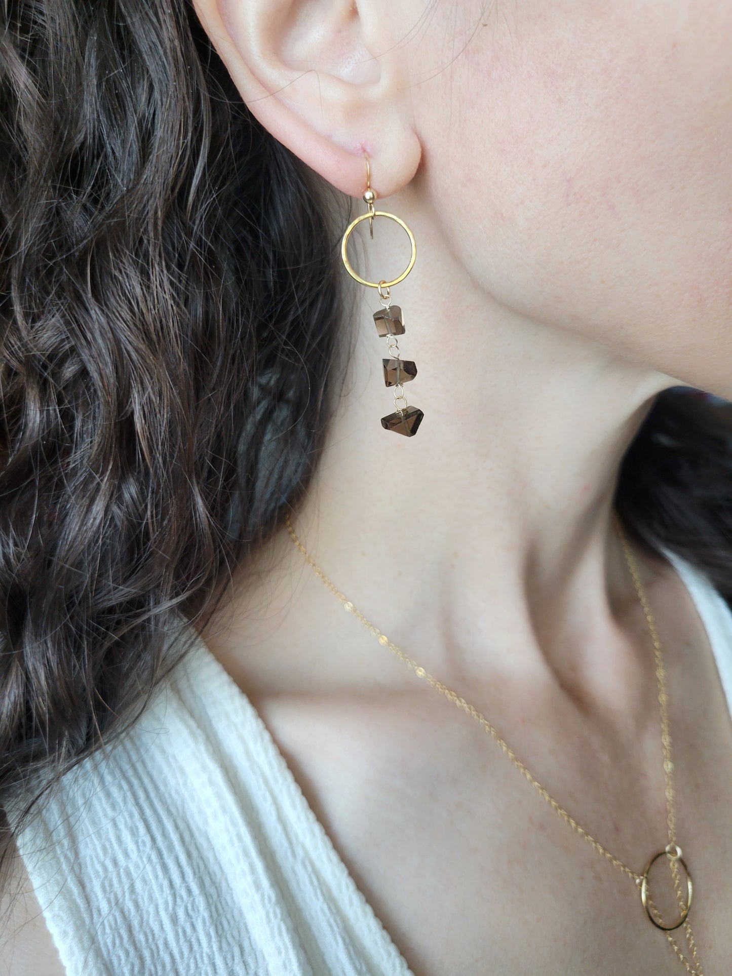 Smoky Quartz Dangle Earrings