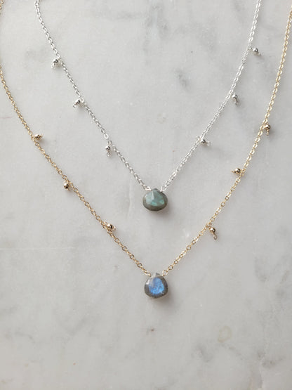 Dainty Labradorite Gemstone Necklace