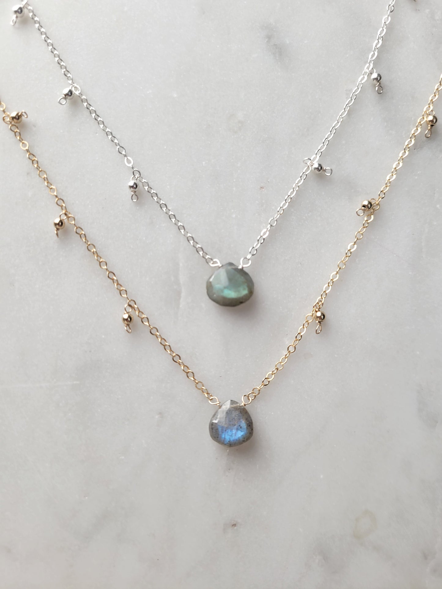 Dainty Labradorite Gemstone Necklace