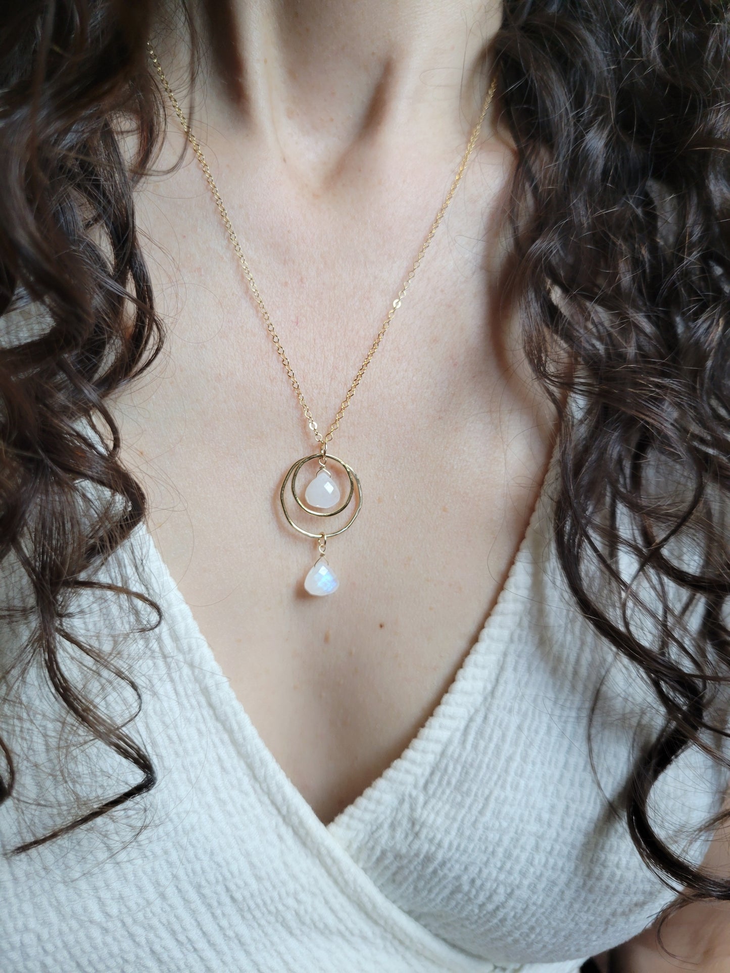 Full Moon-Stone Necklace