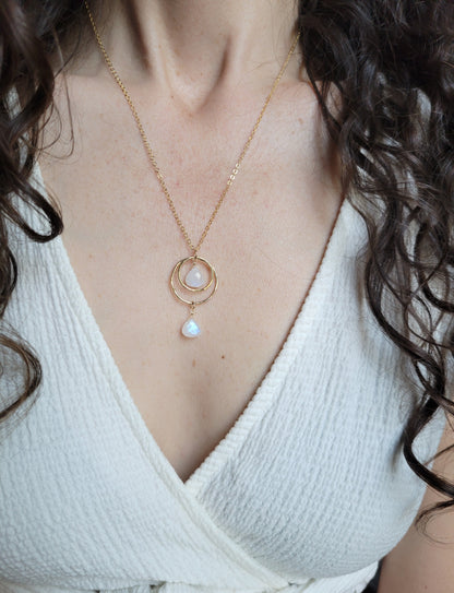 Full Moon-Stone Necklace