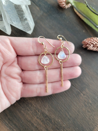 Nova Earrings in Moonstone