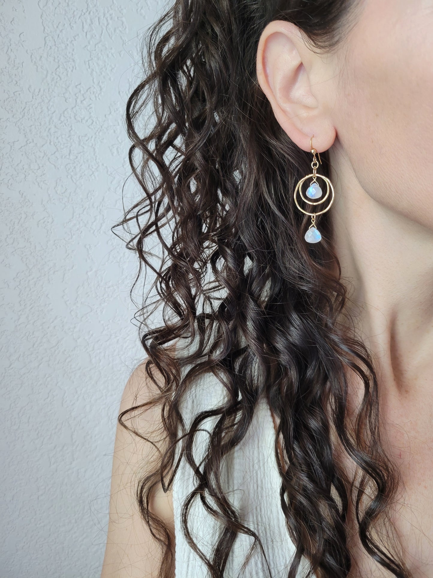 Full Moon-Stone Earrings