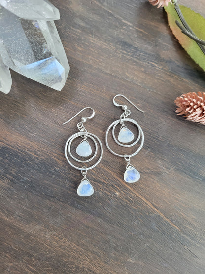 Full Moon-Stone Earrings