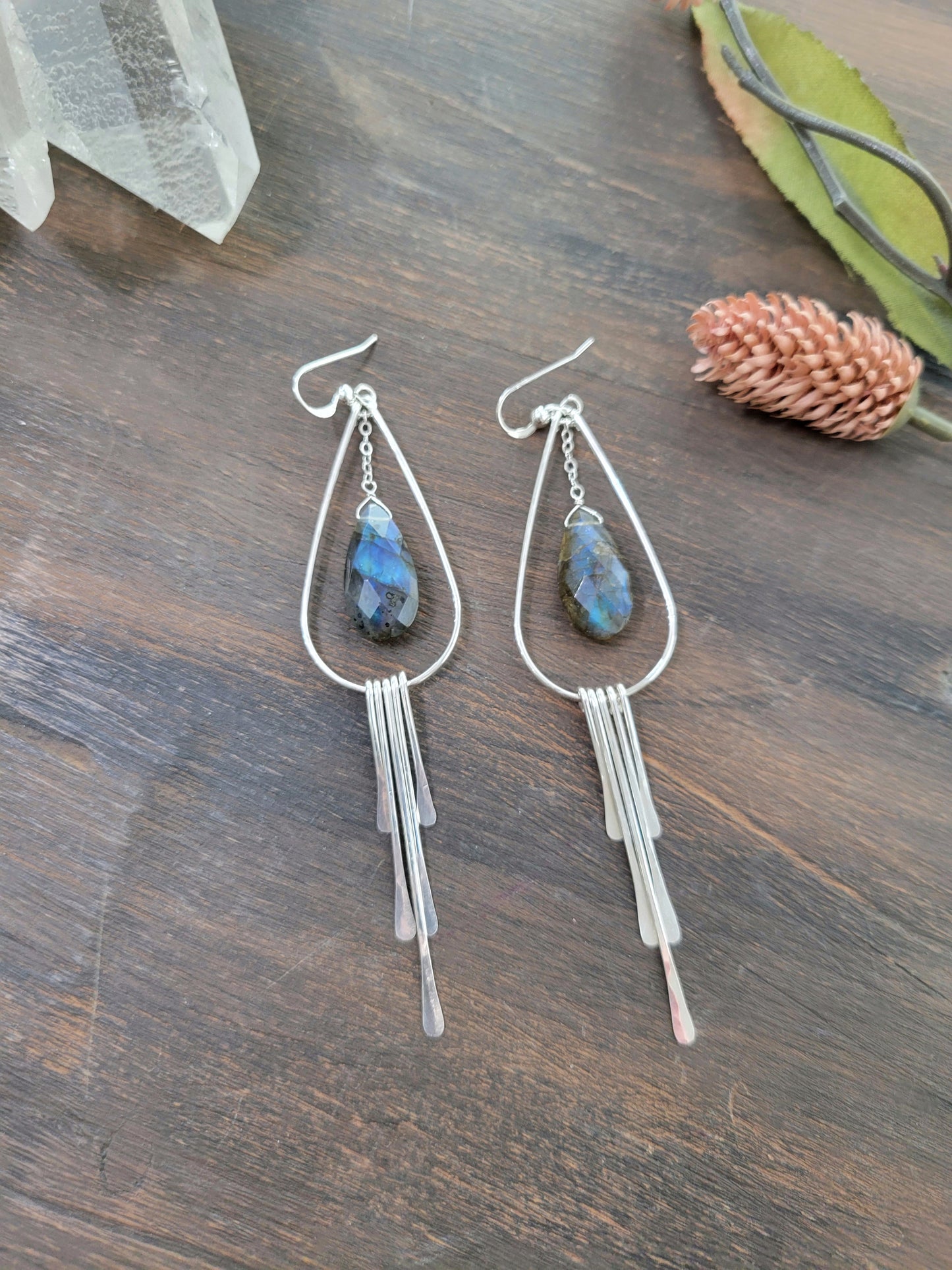Labradorite Fringe Earrings