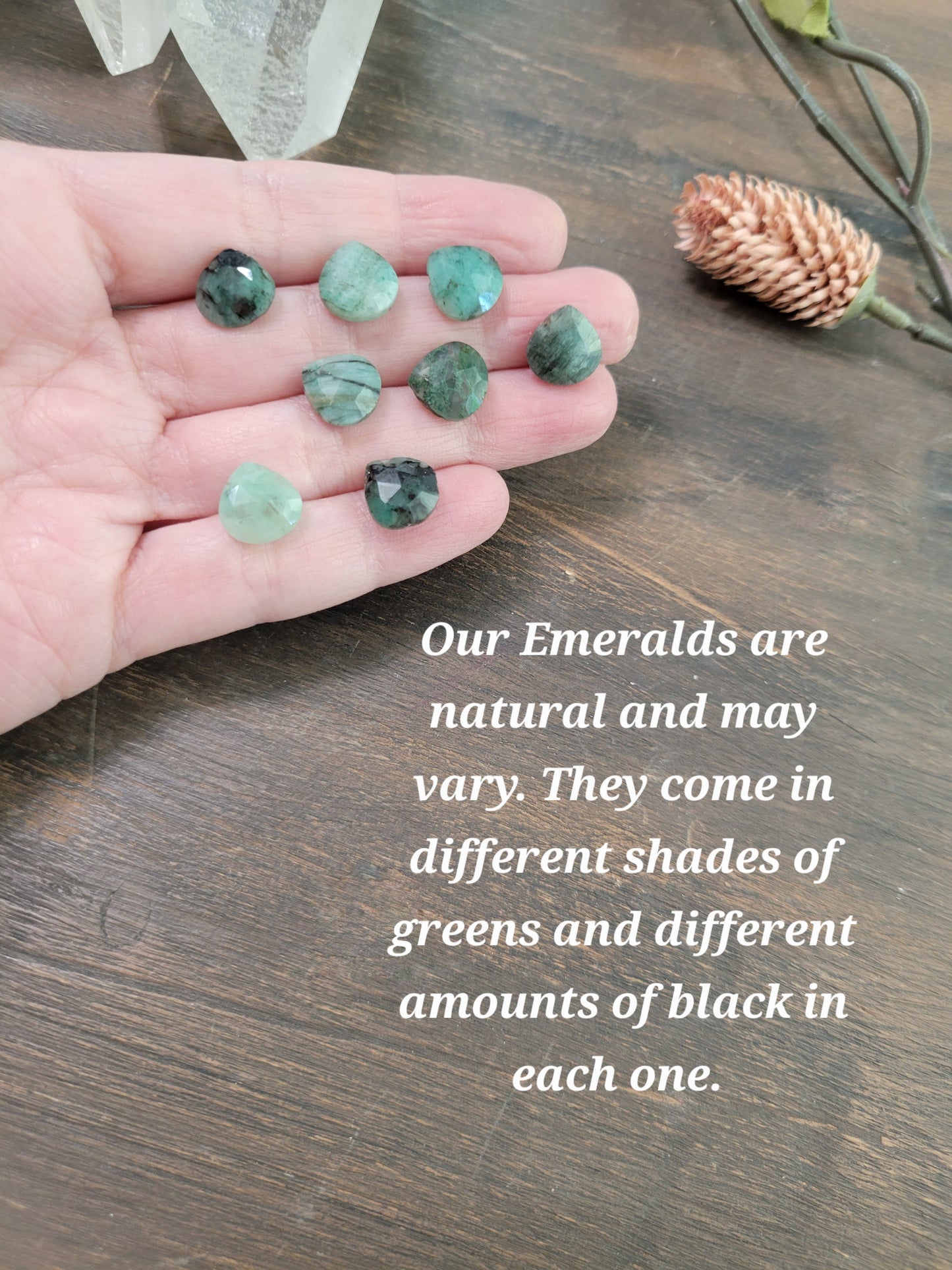 Emerald and Moonstone Y Necklace