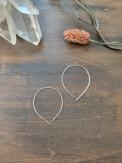Pull Through Open Circle Earrings