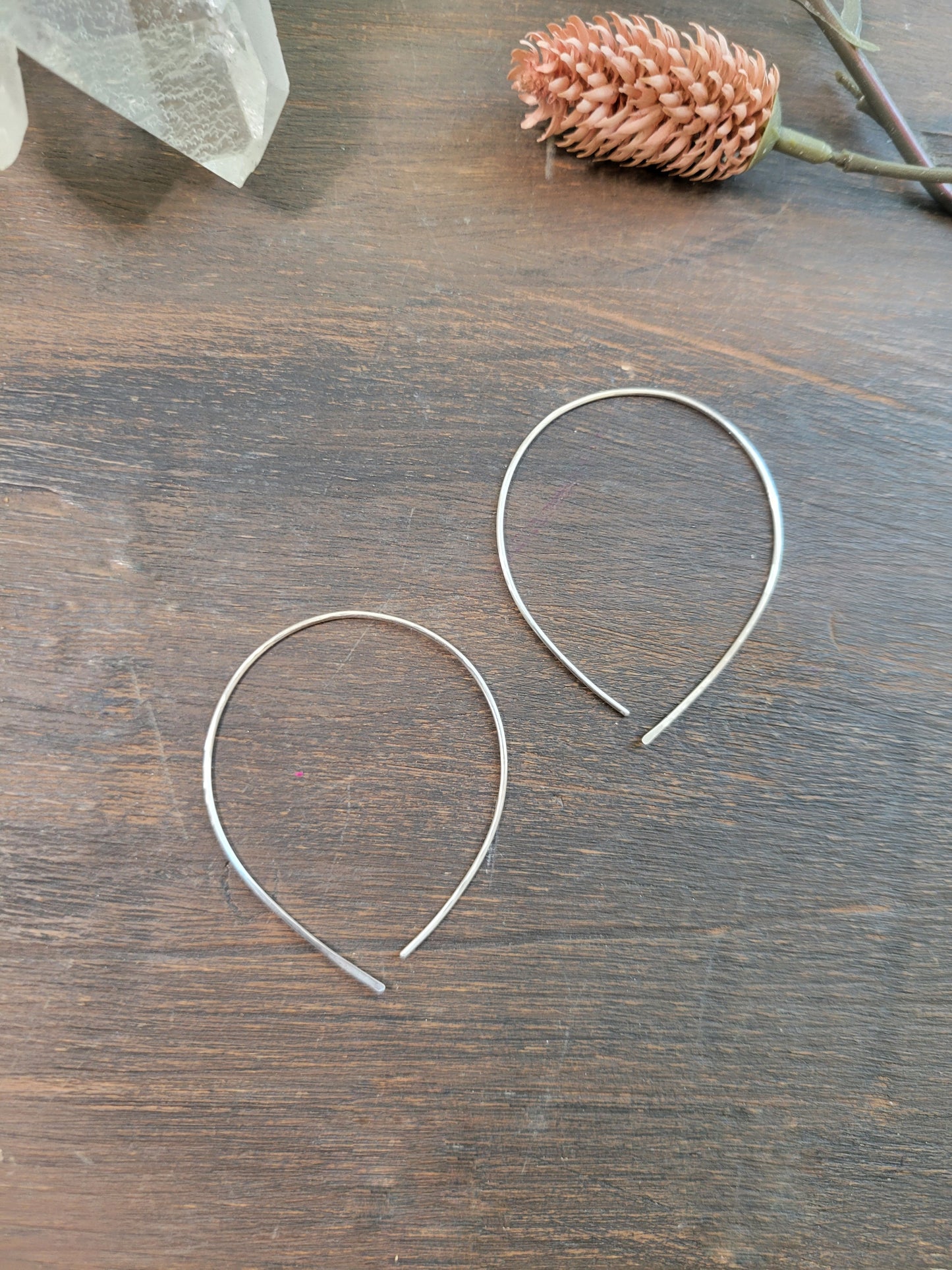 Pull Through Open Circle Earrings