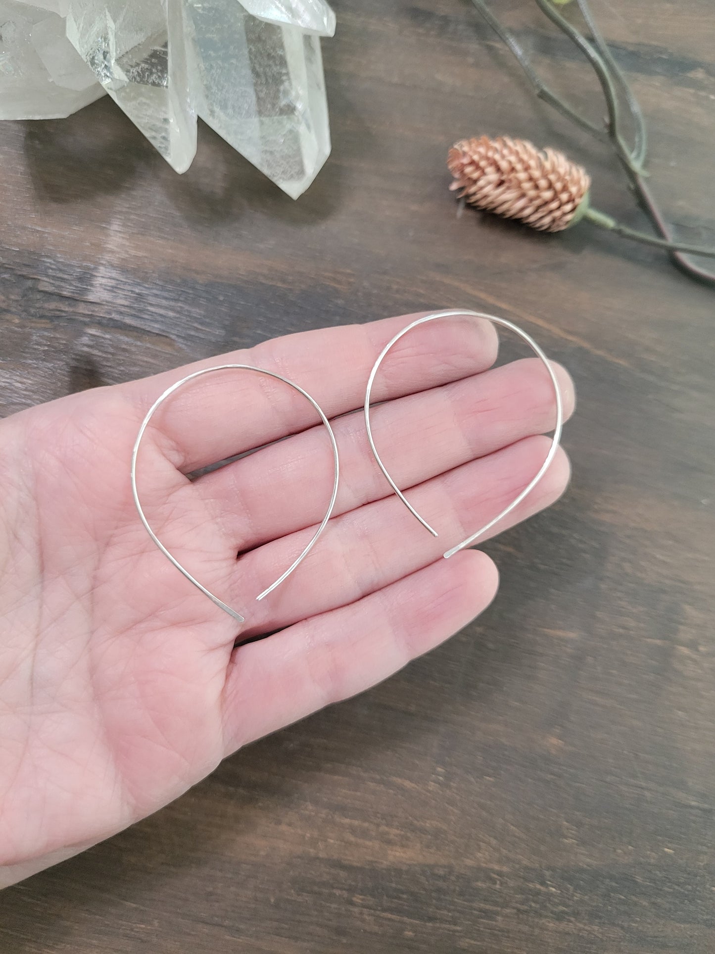 Pull Through Open Circle Earrings