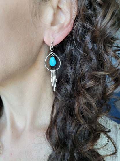 Tourquoise Fringe Earrings