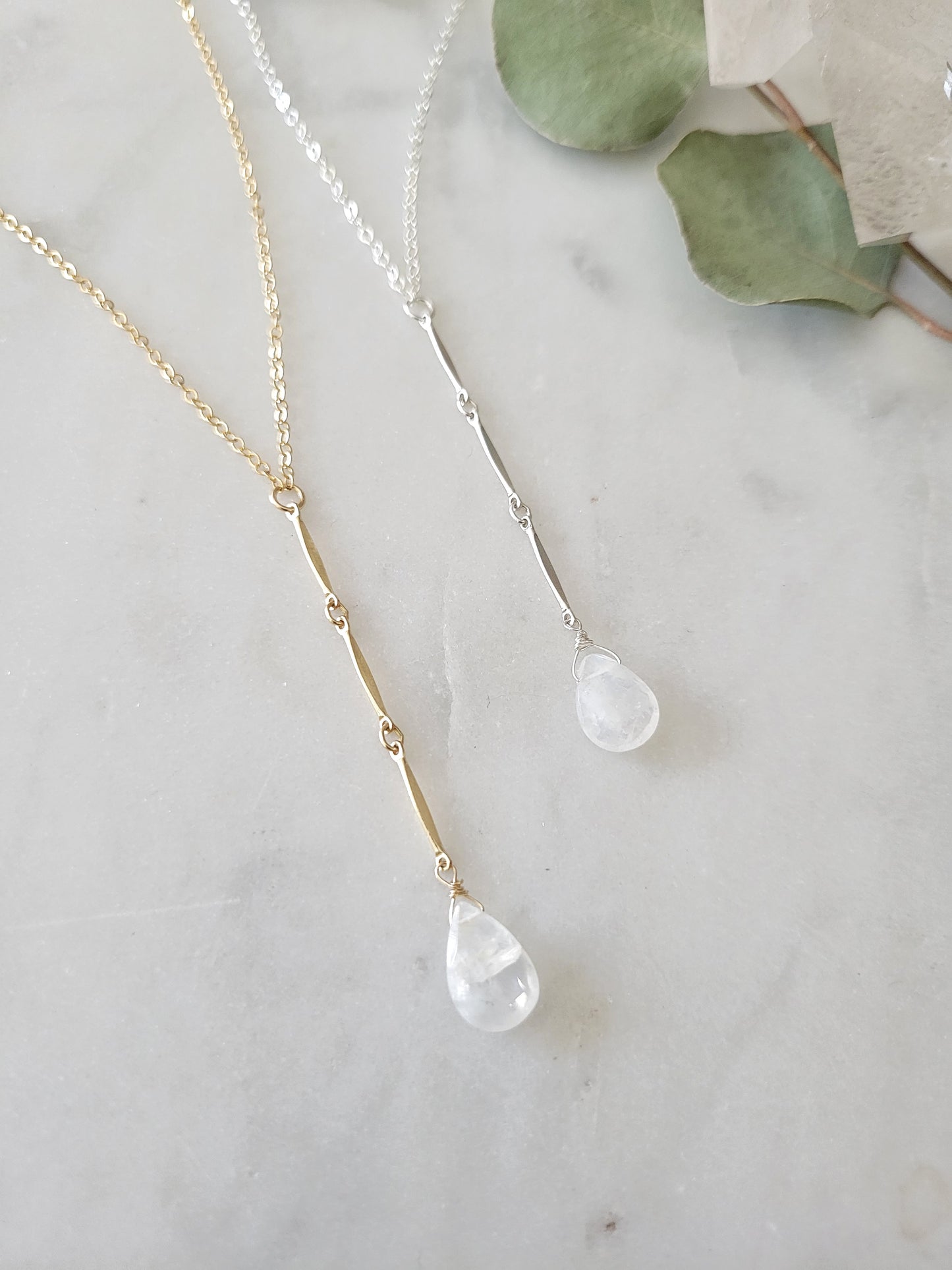 Moonstone Waterfall Necklace