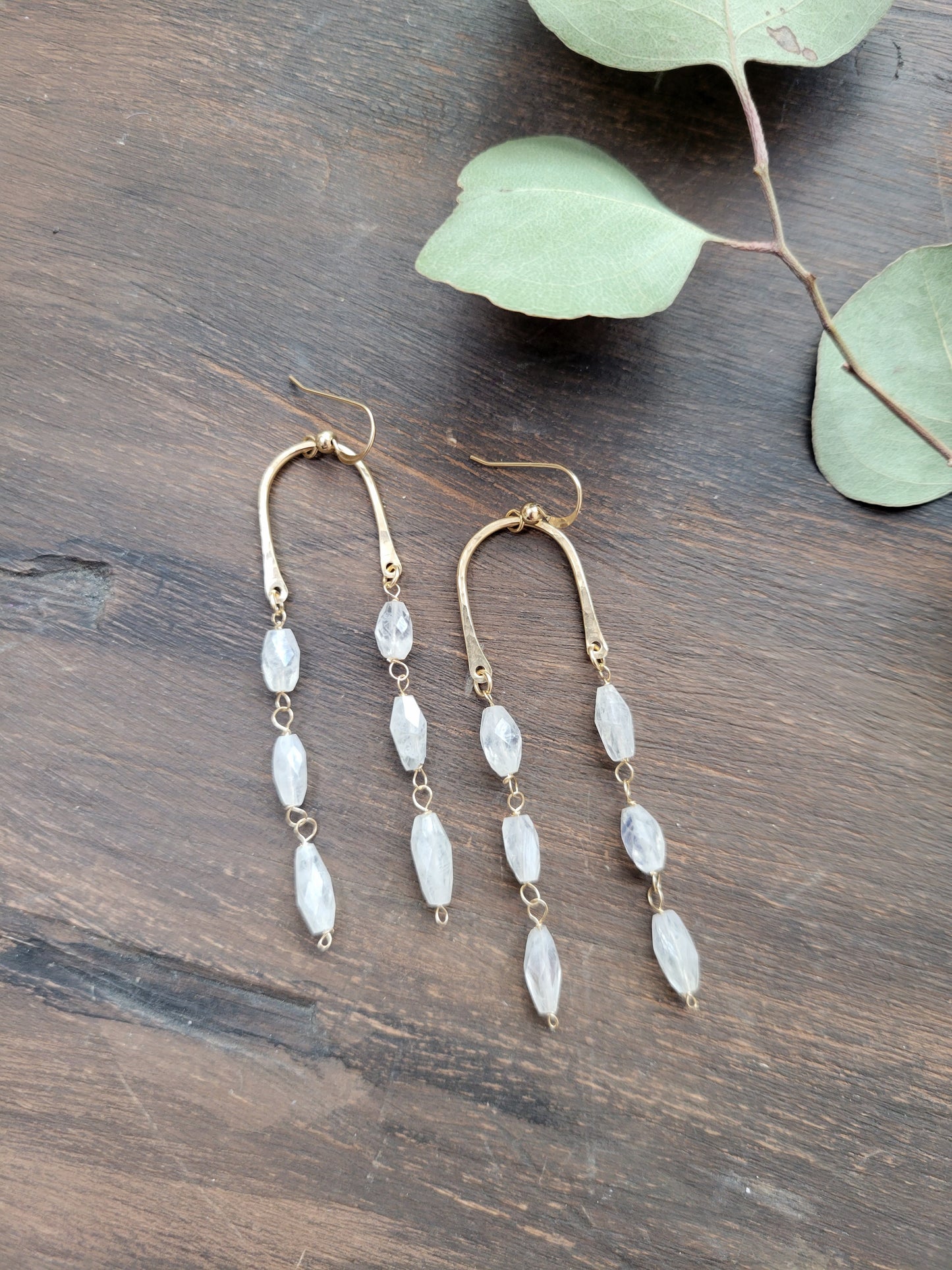 Moonstone Waterfall Earrings