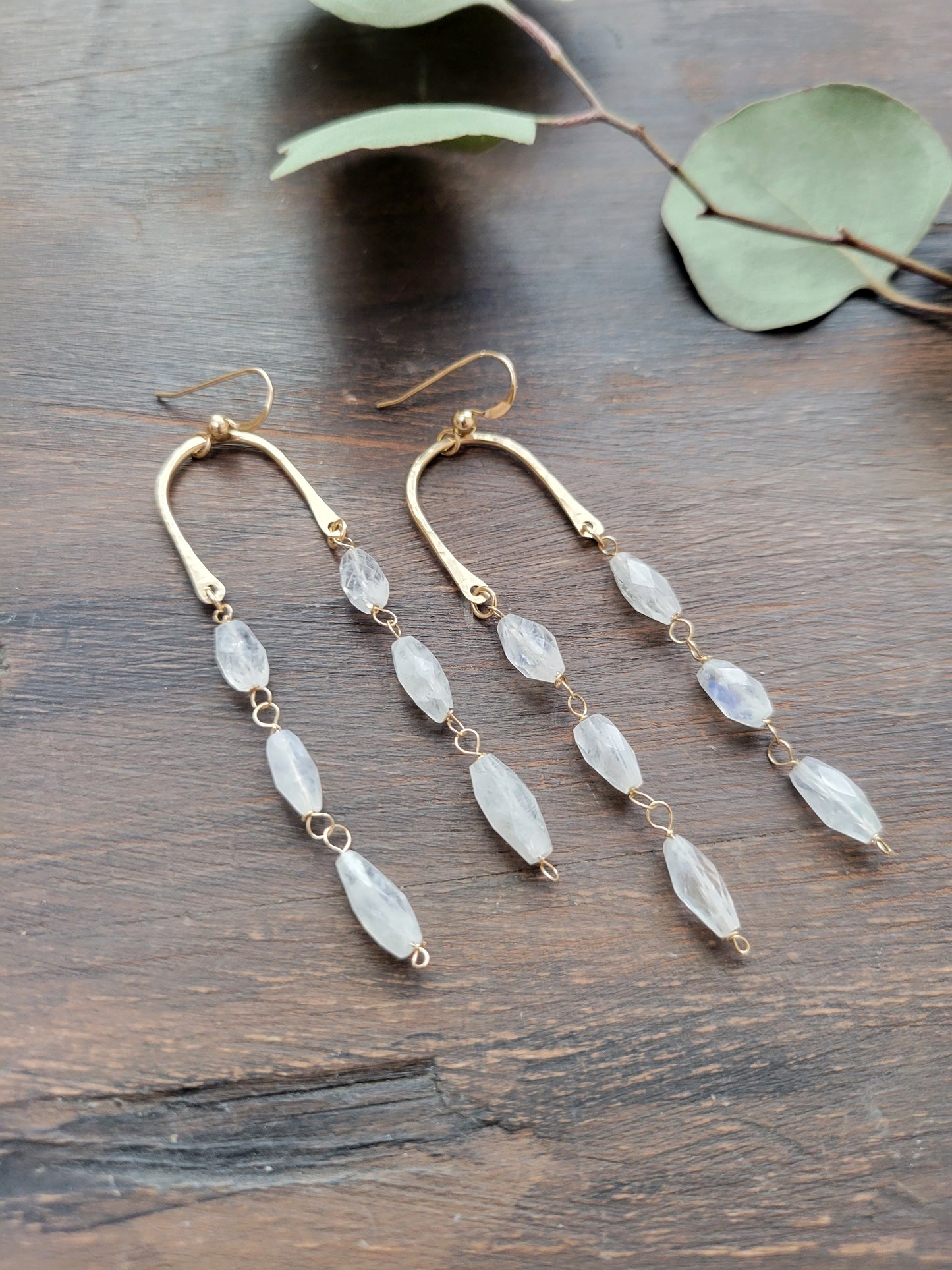 Moonstone Waterfall Earrings