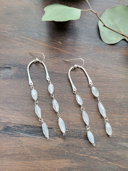 Moonstone Waterfall Earrings