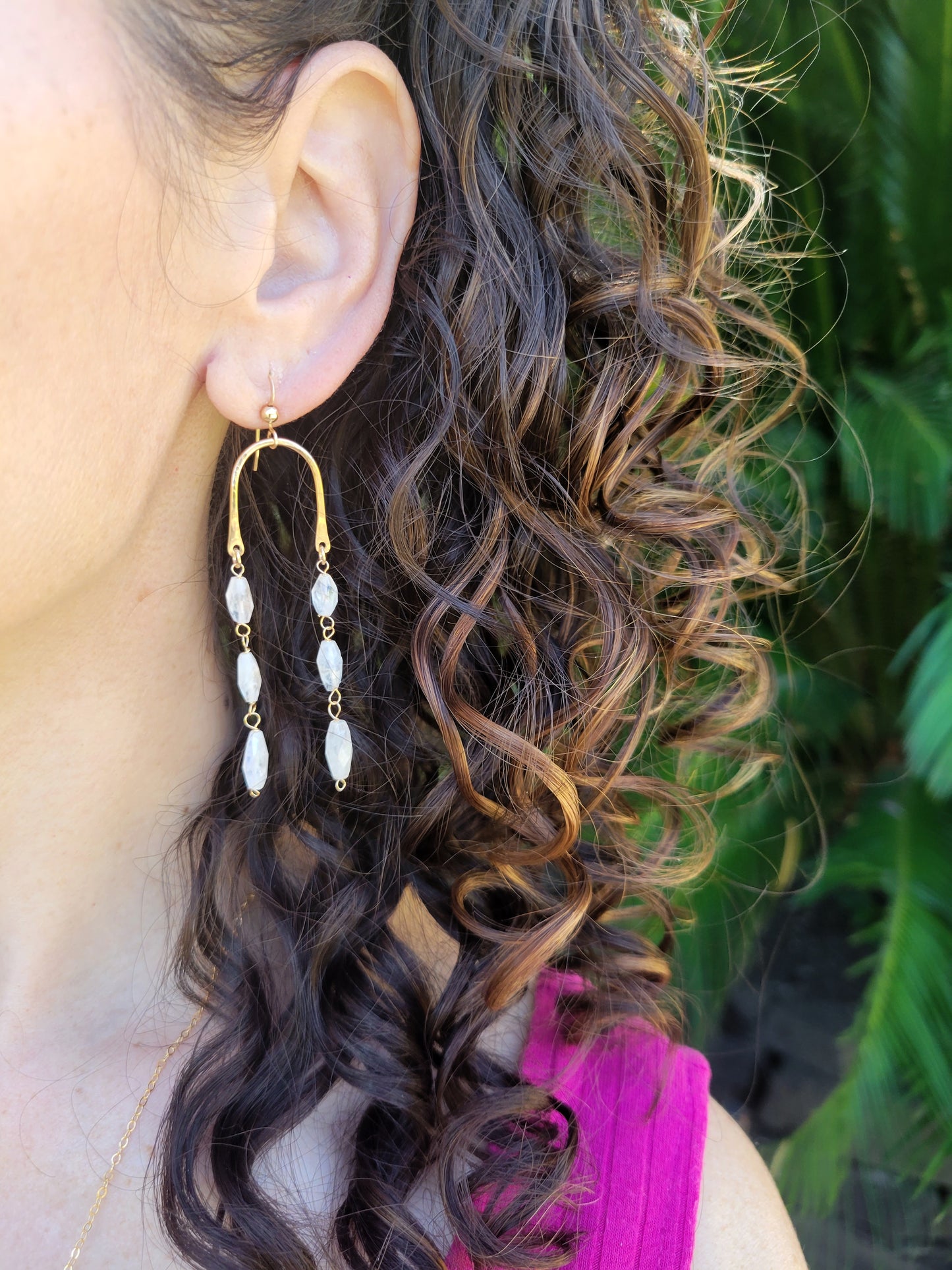 Moonstone Waterfall Earrings