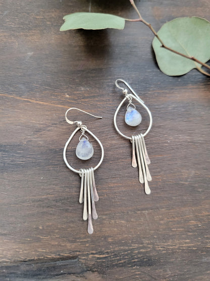 Moonstone Fringe Earrings